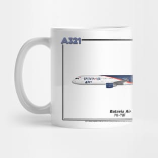 Airbus A321 - Batavia Air (Art Print) Mug